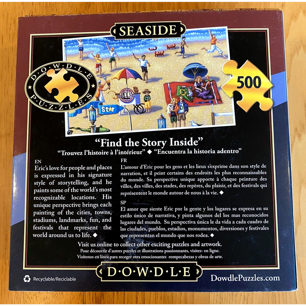 Dowdle Puzzle Seaside Oregon USA 500 Piece Beach Town Folk Art Family Fun - Picture 2 of 4